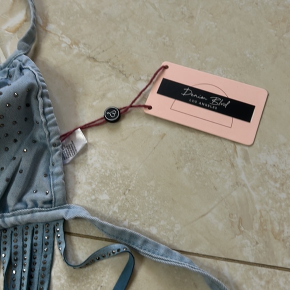 Denim Blvd Western Fringe Bikini Skirt Set - Picture 5 of 5